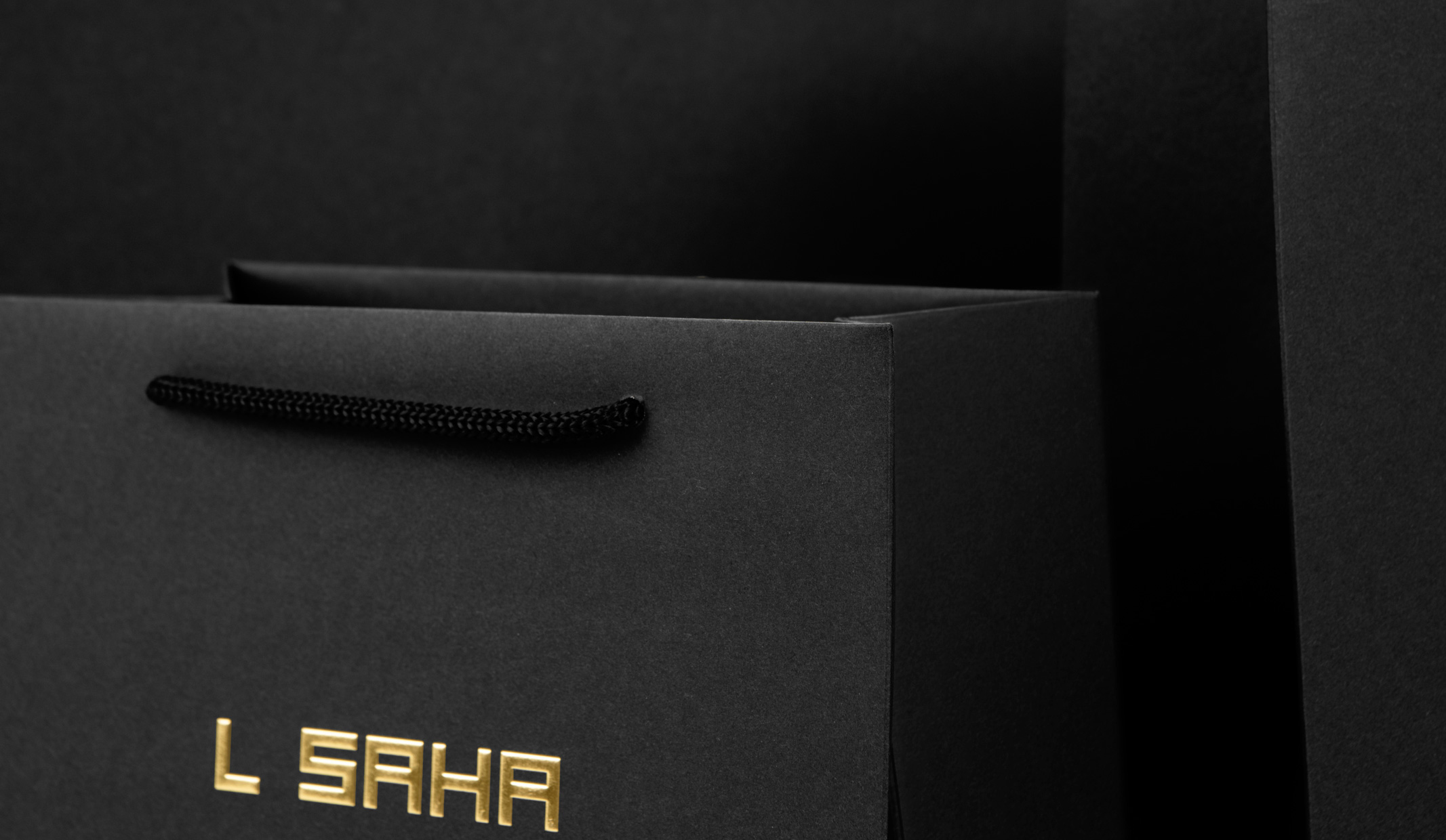 Premium-shopping-bag-from-black-paper-L-Saha-03-3 paper bags with rope handles