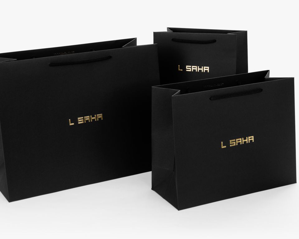 fashion paper bag design L Saha rope handle paper bags